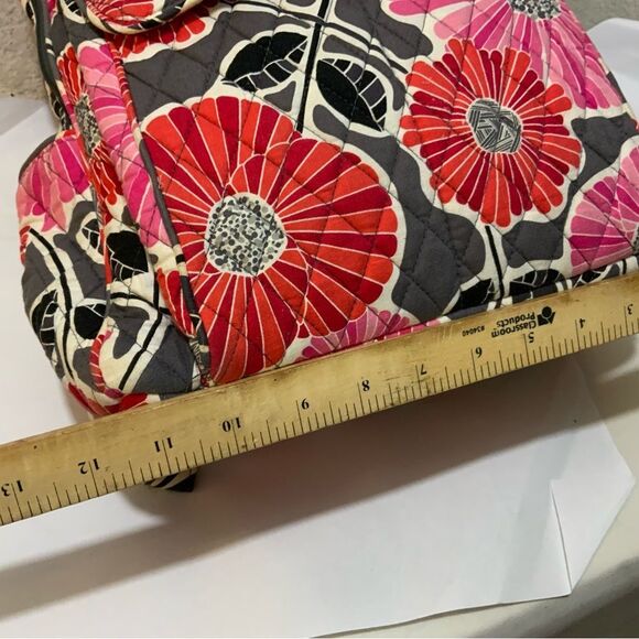 VERA BRADLEY Quilted Floral Backpack, Red/Black/Pink, 13”w x 16”h x 8”d main image 2